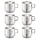 WALKN Double Wall Floral Tea Cup Set