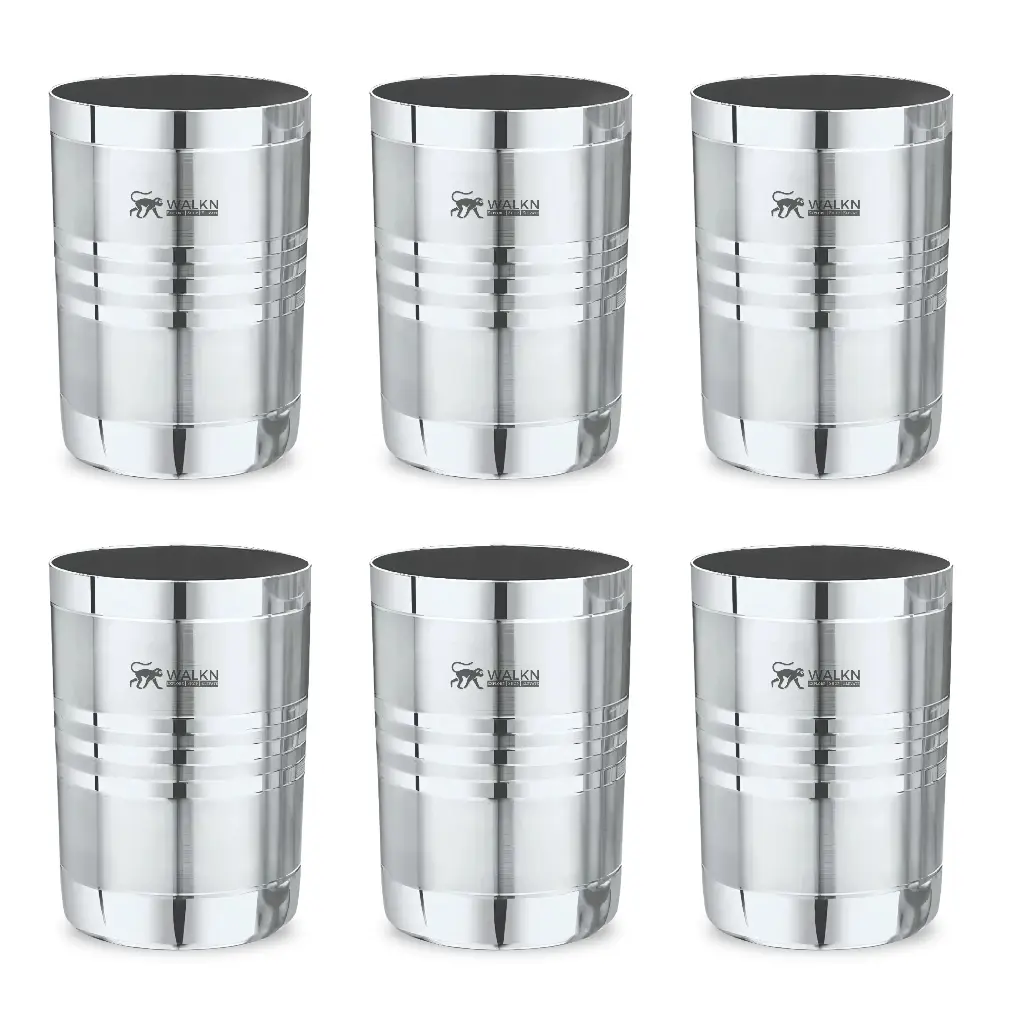 WALKN Deepline Amrapali Stainless Steel Glasses