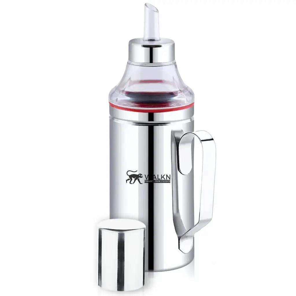 WALKN Stainless Steel Oil Dispenser with Nozzle 1 Litre