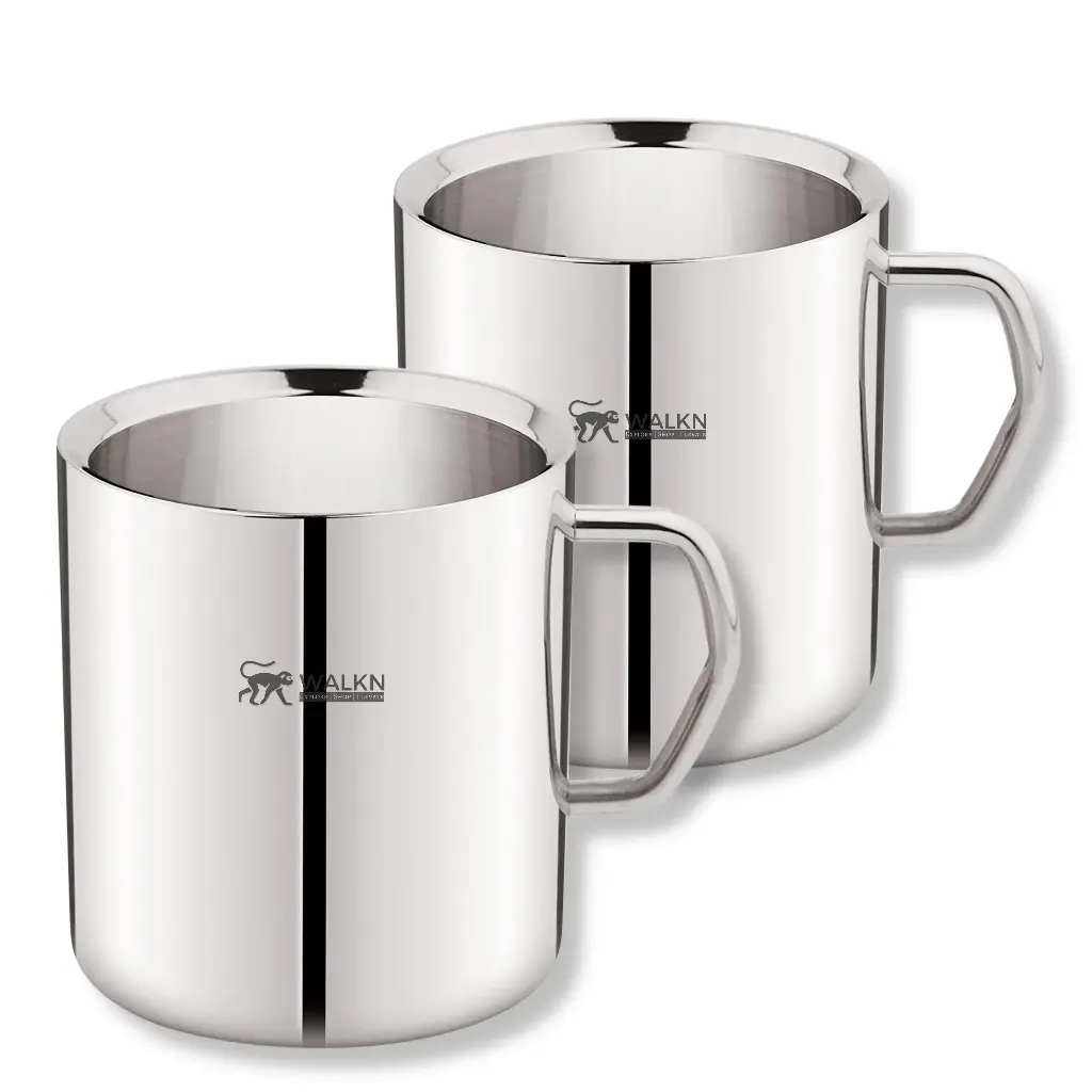 WALKN Double Wall Coffee Mugs (270 ML)