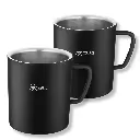 WALKN Double Wall Black Coffee Mugs (270 ML)