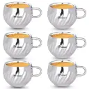 WALKN Double Wall Swirl Tea Cup Set