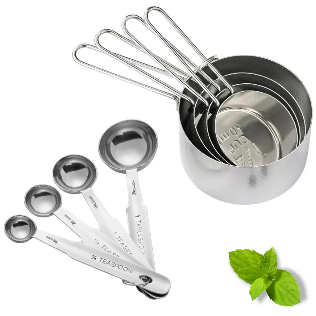 WALKN Stainless Steel Measuring Cups & Spoons | Set of 8