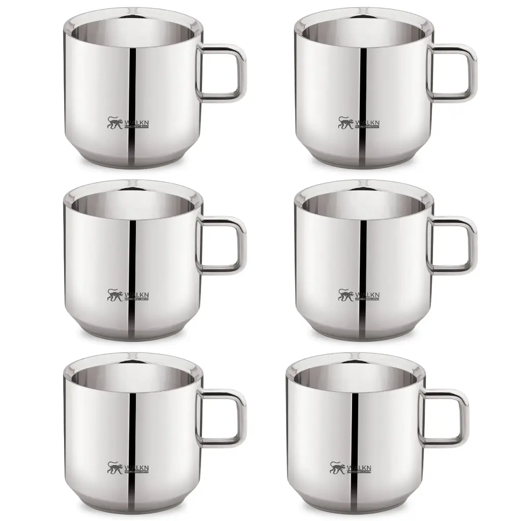WALKN Double Wall Classic Tea Cup Set