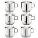 WALKN Double Wall Classic Tea Cup Set