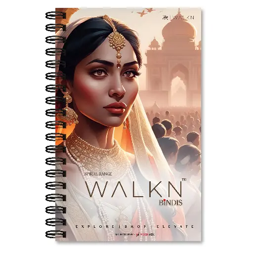 WALKN CROWN: Single Diamond Round Bindi Booklet for Women