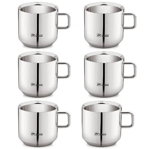 WALKN Double Wall Classic Tea Cup Set