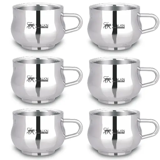 WALKN Double Wall Crescendo Tea Cup Set