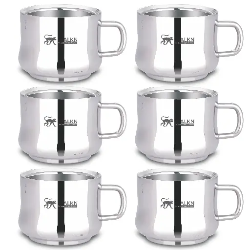 WALKN Double Wall Flare Tea Cup Set