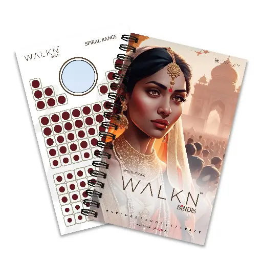 WALKN CHHAYA: Simple Plain Round Bindi Booklet for Women